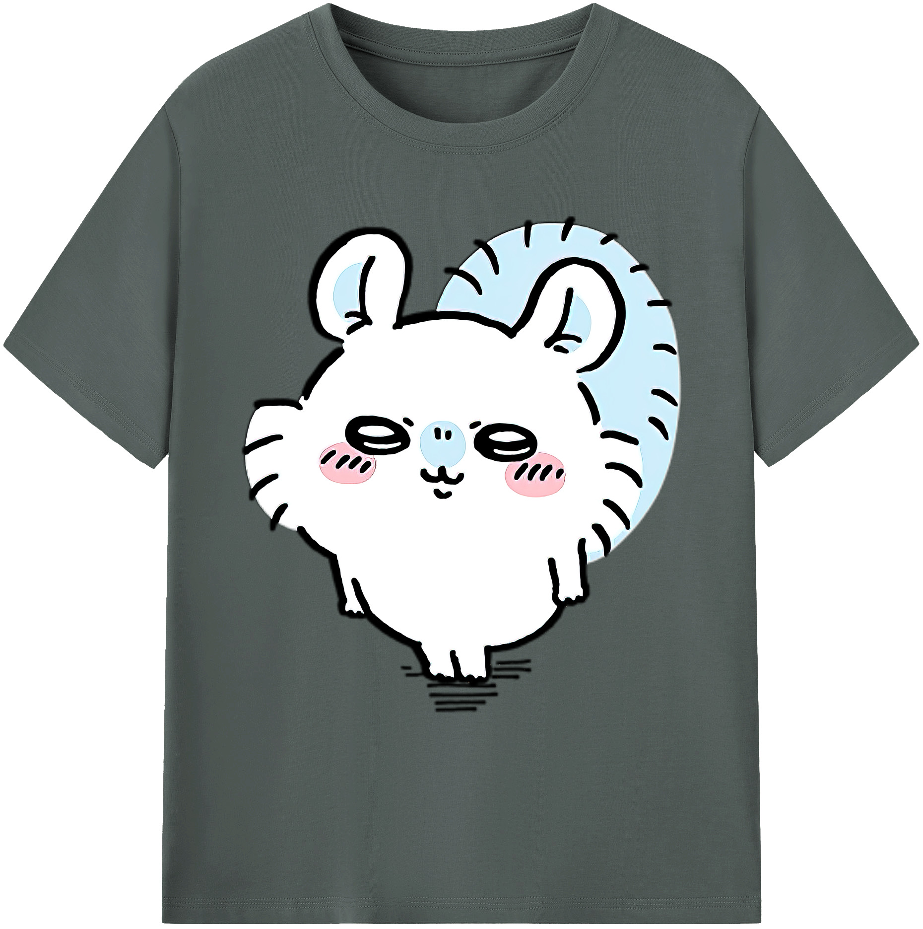 （画像用） ちいかわ モモンガ Chii-kawa Momonga 綿100％ メンズ半袖Tシャツ｜肌触りやわらか＆通気性